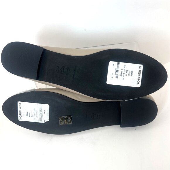 Tory Burch Cap-Toe Ballet Flats Oyster Silver Leather Womens Flats Size 11 - Picture 8 of 10